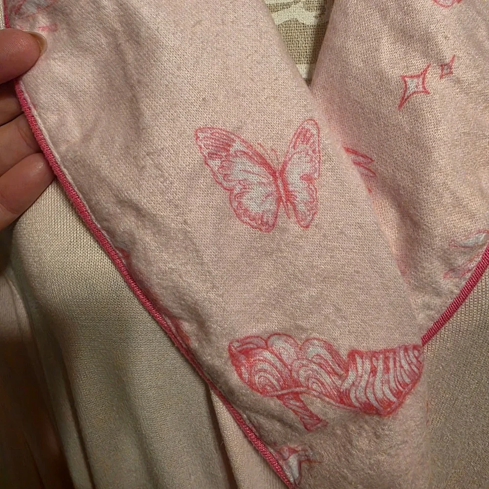 Wicked Katie Kime Universal Pink Robe Glinda Toile Knit XL XXL Cozy Loungewear
